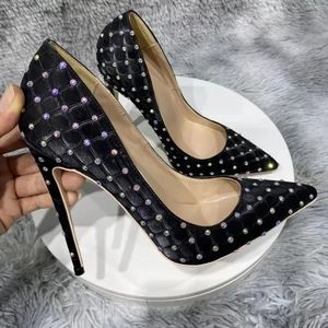 Size 7 Swarovski satin heels